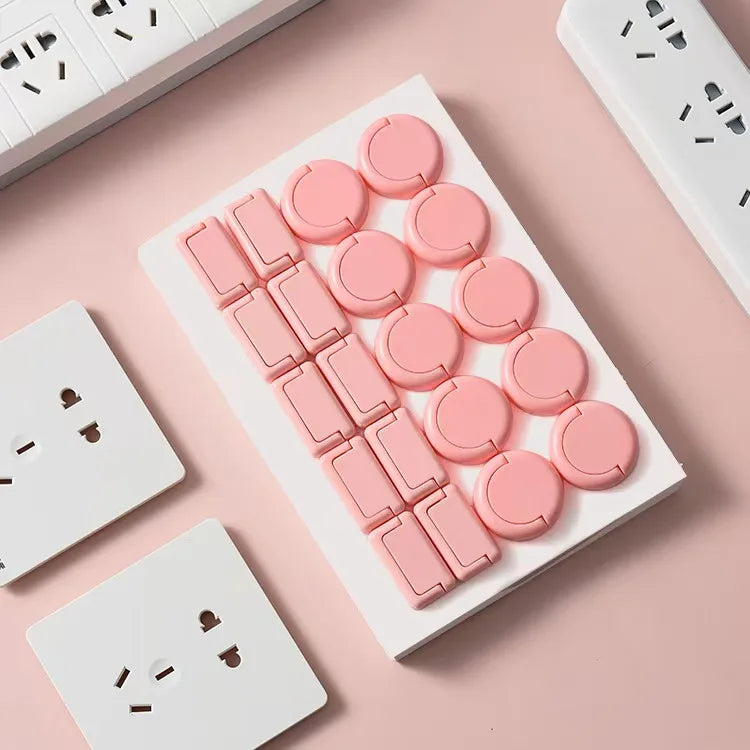 Pink universal outlet safety cover set