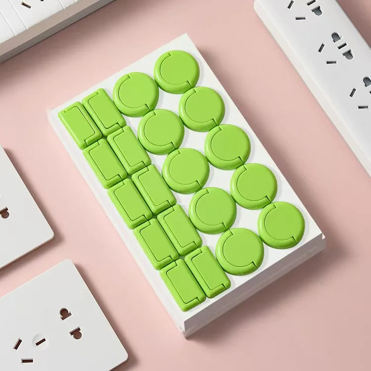 Green universal outlet safety cover set