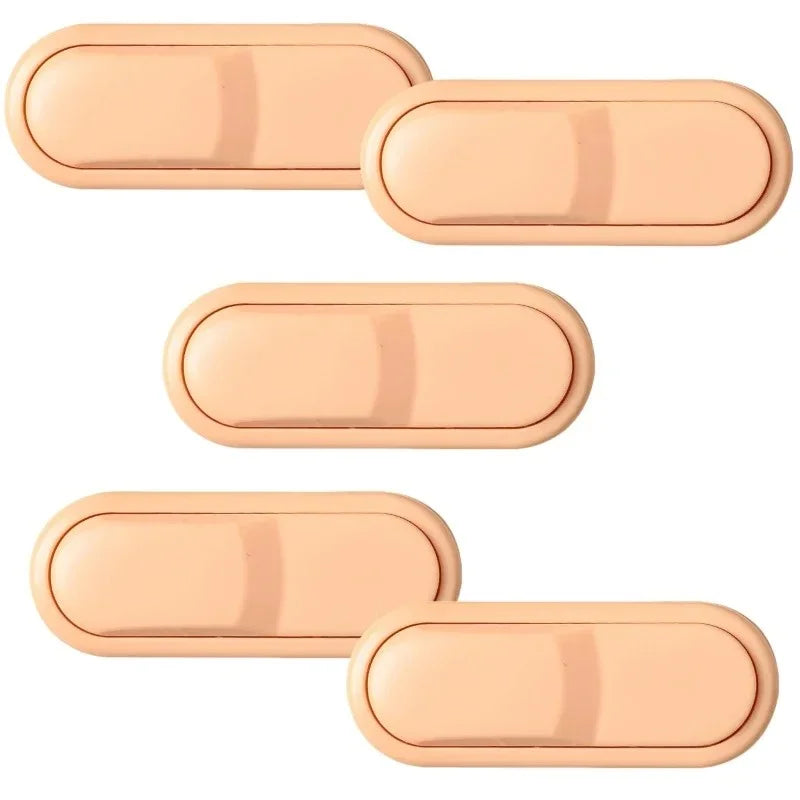Orange invisible cabinet and drawer safety latch 5-pack