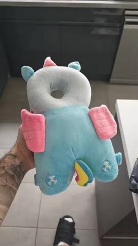 Real customer photo — PumPom Kids cushion